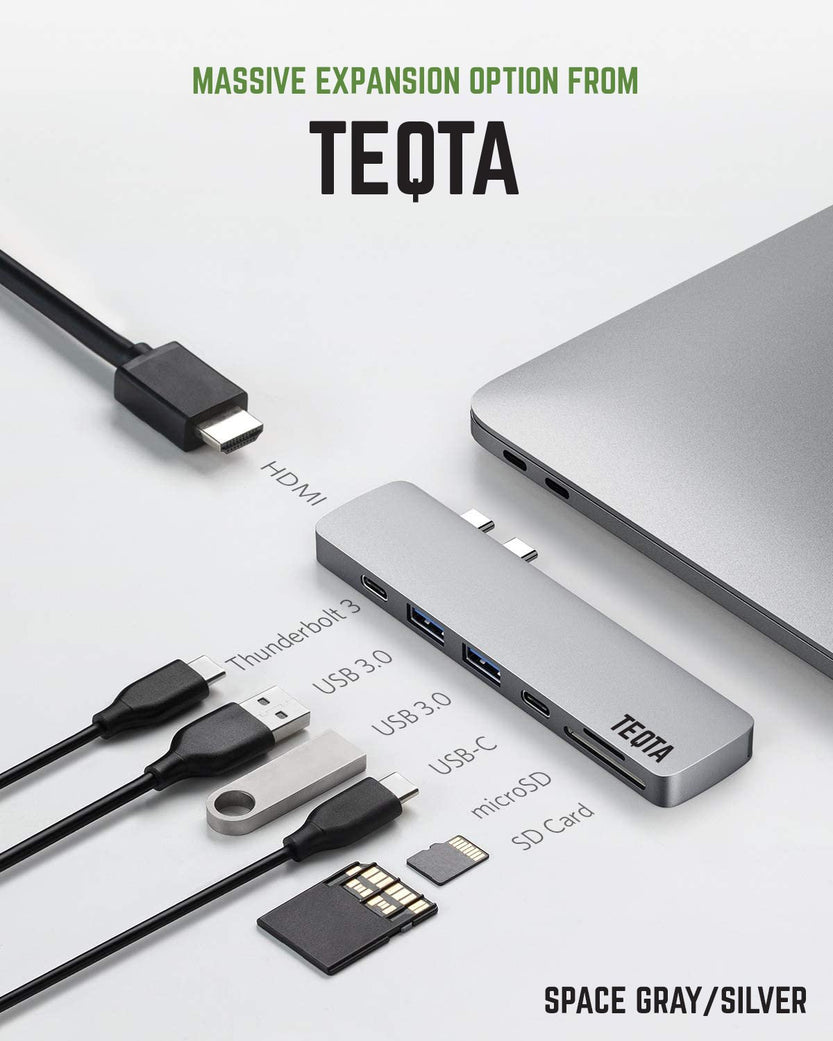 Overdreven Locomotief grafiek TEQTA | USB Type-C Hubs | USB C Hub for Macbook | Thunderbolt 3 Hub